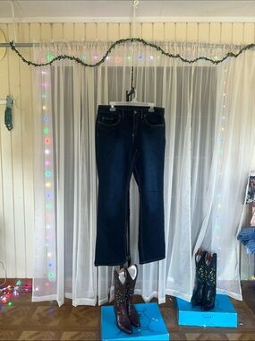 Classic Dark Blue Boot Cut Jeans - Women's
